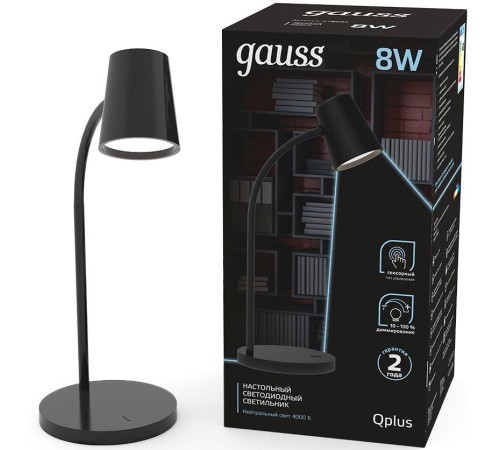 Светильник Gauss GT6032 настольный на подставке черный 8Вт Светильник Gauss GT6032 настольный на подставке черный 8Вт