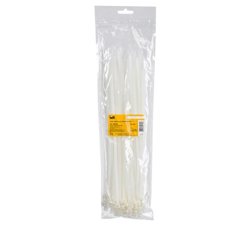 Хомут IEK UHH31-D048-300-100 300x4.8мм (упак:100шт) нейлон белый