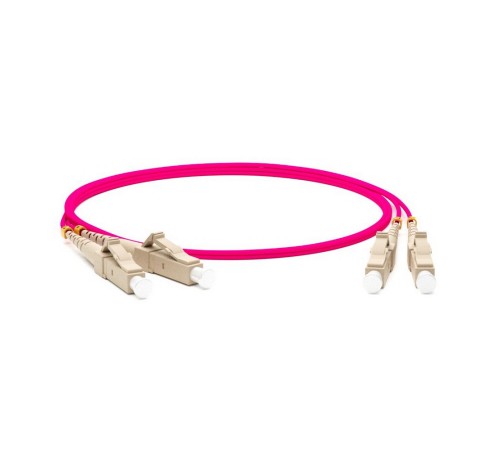 Hyperline FC-D2-504-LC/PR-LC/PR-H-2.5M-LSZH-MG Патч-корд волоконно-оптический (шнур) MM 50/125(OM4), LC-LC, duplex, 10G/40G, LSZH, 2.5 м