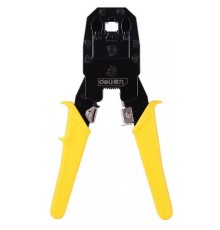 OEM Обжимные клещи Deli DL2468 8P(RJ-45), 6P(RJ-14 и RJ-12), 4P(RJ-9)  200мм, в комплекте инструмент для снятия изоляции и набор коннектеров oem