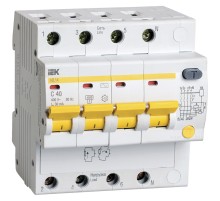 Выключатель автом. дифф. тока IEK АД14 MAD10-4-040-C-030 40A тип C 4.5kA 30мА AC 4П 400В 5мод белый (упак.:1шт)