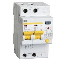 Выключатель автом. дифф. тока IEK АД12М MAD12-2-016-C-030 16A тип C 4.5kA 30мА A 2П 230В 3мод белый (упак.:1шт)