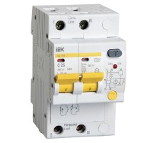Выключатель автом. дифф. тока IEK АД12М MAD12-2-025-C-030 25A тип C 4.5kA 30мА A 2П 230В 3мод белый (упак.:1шт)