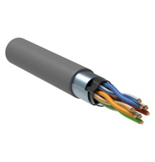 Кабель информационный ITK Generica BC1-C5E04-311-305-G кат.5е F/UTP общий экран 4X2X24AWG PVC внутренний 305м серый