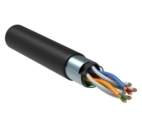 Кабель информационный ITK Generica BC3-C5E04-339-305-G кат.5е F/UTP общий экран 4X2X24AWG LDPE внешний 305м черный Кабель информационный ITK Generica BC3-C5E04-339-305-G кат.5е F/UTP общий экран 4X2X24AWG LDPE внешний 305м черный