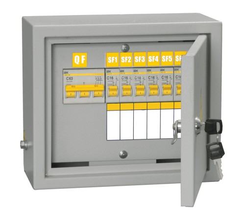 Щит распределительный IEK MSM10-3N-06-31 ОЩВ-3-63-6-0 36 УХЛ4 навесной 310мм 120мм 265мм 63A 6мод. металл IP31 серый 1мм (упак.:1шт)
