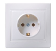 Розетка силовая IEK Кварта (ERK14-K01-16-DM) скрыт. зазем. IP20 белый (упак.:1шт)