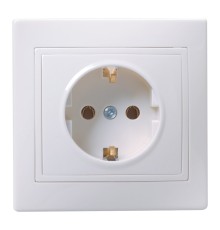 Розетка силовая IEK Кварта (ERK14-K01-16-DM) скрыт. зазем. IP20 белый (упак.:1шт)