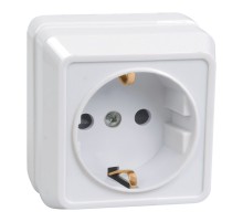 Розетка силовая IEK ОКТАВА (ERO11-K01-16-DC) откр. зазем. IP20 белый (упак.:1шт)