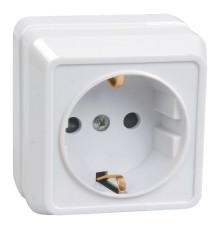 Розетка силовая IEK ОКТАВА (ERO11-K01-16-DC) откр. зазем. IP20 белый (упак.:1шт)