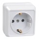 Розетка силовая IEK ОКТАВА (ERO11-K01-16-DC) откр. зазем. IP20 белый (упак.:1шт)