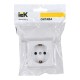 Розетка силовая IEK ОКТАВА (ERO11-K01-16-DC) откр. зазем. IP20 белый (упак.:1шт)