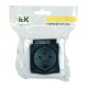 Розетка силовая IEK Гермес PLUS (ERMP12-K03-16-54-EC) откр. зазем. крыш. IP54 белый/серый (упак.:1шт)