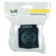 Розетка силовая (2розет.) IEK Гермес PLUS (ERMP22-K03-16-54-EC) откр. зазем. крыш. IP54 белый/серый (упак.:1шт)
