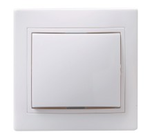 Выключатель IEK Кварта скрыт. 1кл. IP20 белый (упак.:1шт) (EVK10-K01-10-DM)
