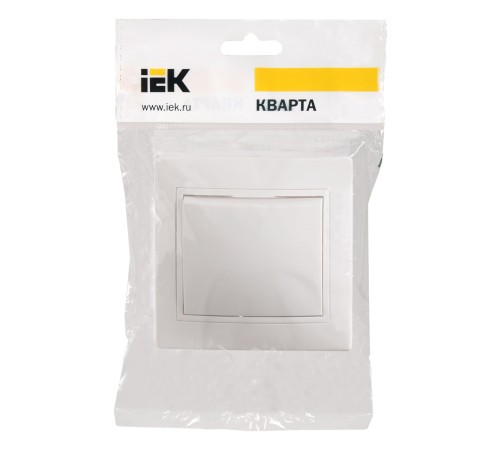 Выключатель IEK Кварта скрыт. 1кл. IP20 белый (упак.:1шт) (EVK10-K01-10-DM)