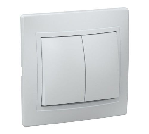 Выключатель IEK Кварта скрыт. 2кл. IP20 белый (упак.:1шт) (EVK20-K01-10-DM)