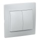 Выключатель IEK Кварта скрыт. 2кл. IP20 белый (упак.:1шт) (EVK20-K01-10-DM)
