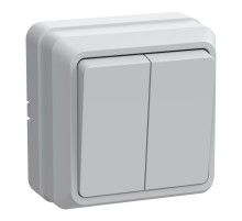 Выключатель IEK Октава откр. 2кл. IP20 белый (упак.:1шт) (EVO20-K01-10-DC)