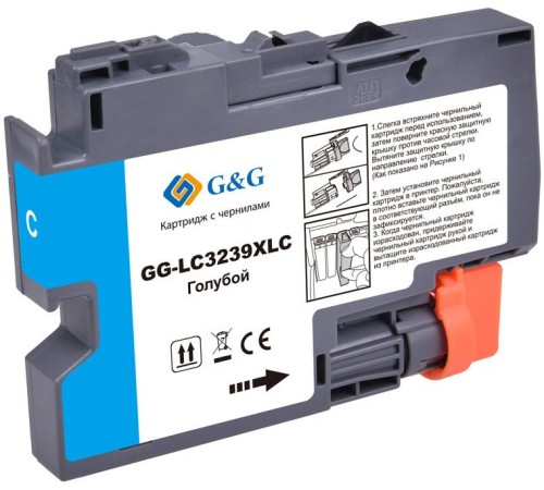 Картридж струйный G&G GG-LC3239XLC голубой (52мл) для Brother HL-J6000DW/J6100DW