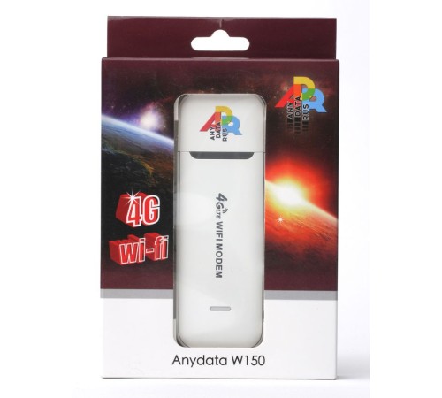 Модем 3G/4G Anydata W150 USB Wi-Fi Firewall +Router внешний белый