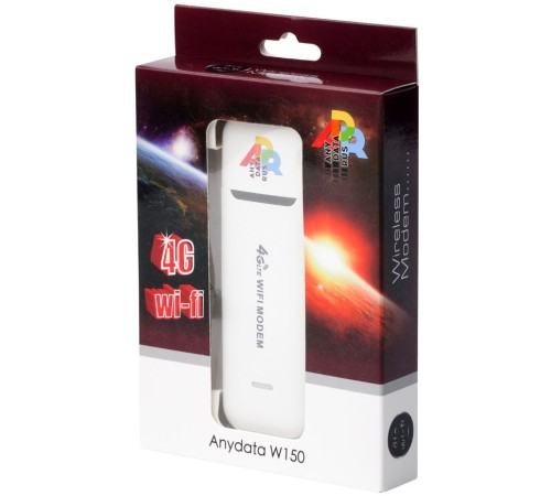 Модем 3G/4G Anydata W150 USB Wi-Fi Firewall +Router внешний белый