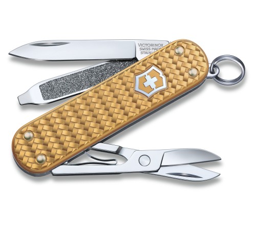 Нож перочинный Victorinox Classic Precious Alox (0.6221.408G) 58мм 5функц. золотистый подар.коробка Нож перочинный Victorinox Classic Precious Alox (0.6221.408G) 58мм 5функц. золотистый подар.коробка