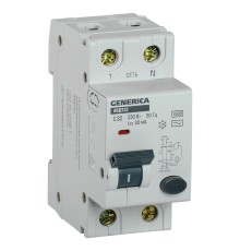 Выключатель автом. дифф. тока IEK АВДТ 32 Generica MAD25-5-032-C-30 32A тип C 6kA 30мА AC 2П 230В 2мод серый (упак.:1шт)