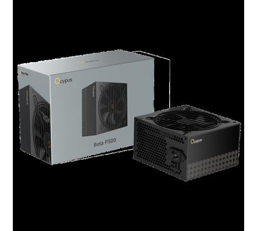 Блок питания 500W Ocypus Beta P500 BK (ATX, APFC, 20+4 pin, 120mm fan, PCI-E 6+2Px2, 3xSATA) (Beta-P500-N1HDBK024X-EU) Блок питания 500W Ocypus Beta P500 BK (ATX, APFC, 20+4 pin, 120mm fan, PCI-E 6+2Px2, 3xSATA) (Beta-P500-N1HDBK024X-EU)