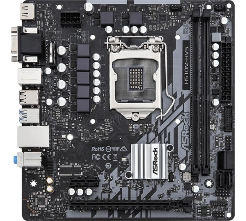 Материнская плата Asrock H510M-HVS R2.0 Soc-1200 Intel H510 2xDDR4 mATX AC`97 8ch(7.1) GbLAN+VGA+HDMI