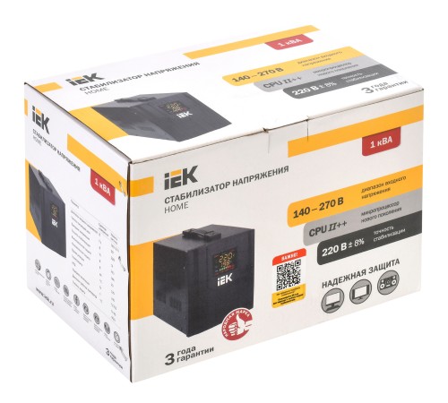 Стабилизатор напряжения IEK Home 1кВА однофазный черный (IVS20-1-01000) Стабилизатор напряжения IEK Home 1кВА однофазный черный (IVS20-1-01000)
