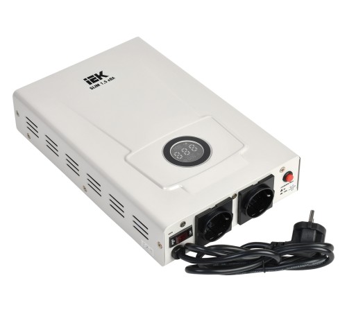 Стабилизатор напряжения IEK Slim 1.5кВА однофазный белый (IVS22-1-D15-09) Стабилизатор напряжения IEK Slim 1.5кВА однофазный белый (IVS22-1-D15-09)