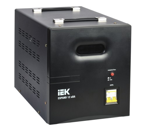 Стабилизатор напряжения IEK Expand 12кВА однофазный черный (IVS21-1-012-11)