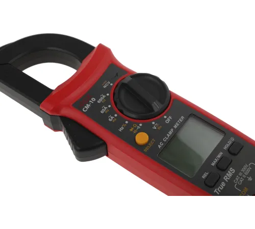 Клещи токоизмерительные RGK CM-10 цифр. измер.ток:переменный/постоянный красный/черный (776417)