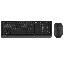 Клавиатура + мышь A4Tech Fstyler FG1012 клав:черный/серый мышь:черный USB беспроводная Multimedia