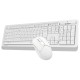 Клавиатура + мышь A4Tech Fstyler FG1012 клав:белый мышь:белый USB беспроводная Multimedia