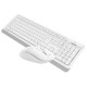 Клавиатура + мышь A4Tech Fstyler FG1012 клав:белый мышь:белый USB беспроводная Multimedia