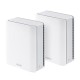 Маршрутизатор ASUS BT8(W-2-PK) WiFi 7 2x2.5G 1G USB 8643+4323+688Mbps 6GHz/5GHz/2.4GHz