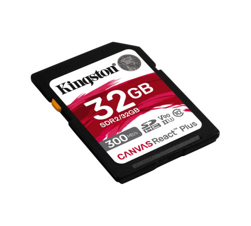 Карта памяти Kingston 32GB Canvas React Plus SDHC UHS-II 300R/260W U3 V90 Карта памяти Kingston 32GB Canvas React Plus SDHC UHS-II 300R/260W U3 V90
