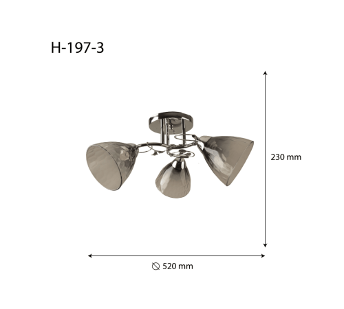 Люстра HIPER H197-3 3E2760Вт CHROME