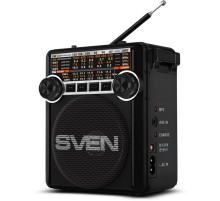 Радиоприемник портативный Sven SRP-355 черный USB SD/microSD