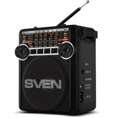 Радиоприемник портативный Sven SRP-355 черный USB SD/microSD
