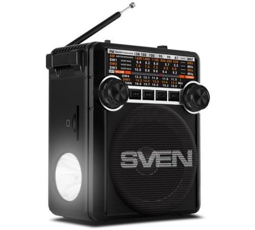 Радиоприемник портативный Sven SRP-355 черный USB SD/microSD