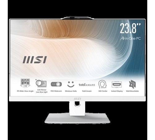 Моноблок MSI Modern AM272P 12M-1041XRU Intel Core i5-1235U/16Gb/SSD1Tb/27"/IPS/FHD/60Hz/KB/M/NoOS/White (9S6-AF8212-1041)