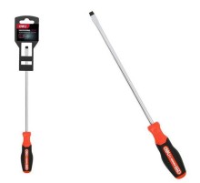 Шлицевая DL3451 SL8x200мм сталь S2, матовый стержень, двухкомпонентная прорезиненная рукоять