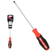 Шлицевая DL3441 SL3x100мм сталь S2, матовый стержень, двухкомпонентная прорезиненная рукоять