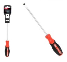 Шлицевая DL3444 SL5x100мм сталь S2, матовый стержень, двухкомпонентная прорезиненная рукоять