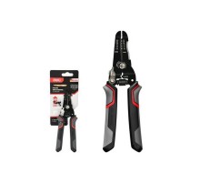 Инструмент для зачистки проводов (стриппер)  DL383028 диапазон зачистки 0,2-0,8 мм, нержавеющая сталь, пружина с автоматическим возвратом, прорезиненные рукоятки