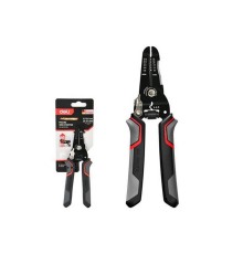 Инструмент для зачистки проводов (стриппер)  DL383028 диапазон зачистки 0,2-0,8 мм, нержавеющая сталь, пружина с автоматическим возвратом, прорезиненные рукоятки