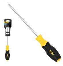Двухсторонняя отвертка Deli DL632103 PH2+SL6, сталь Cr-V, общая длина хвостовика 160мм, двухкомпонентная прорезиненная рукоять